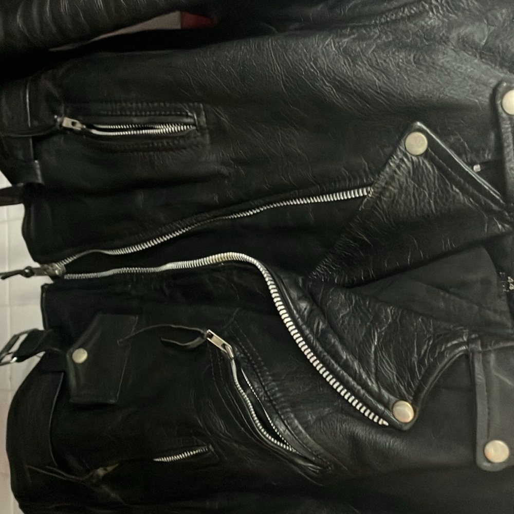 Force , Leather Biker Jacket - image 7